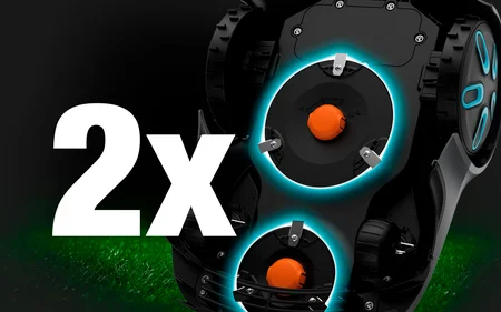 GARDENA smart SILENO max avec double disque de coupe