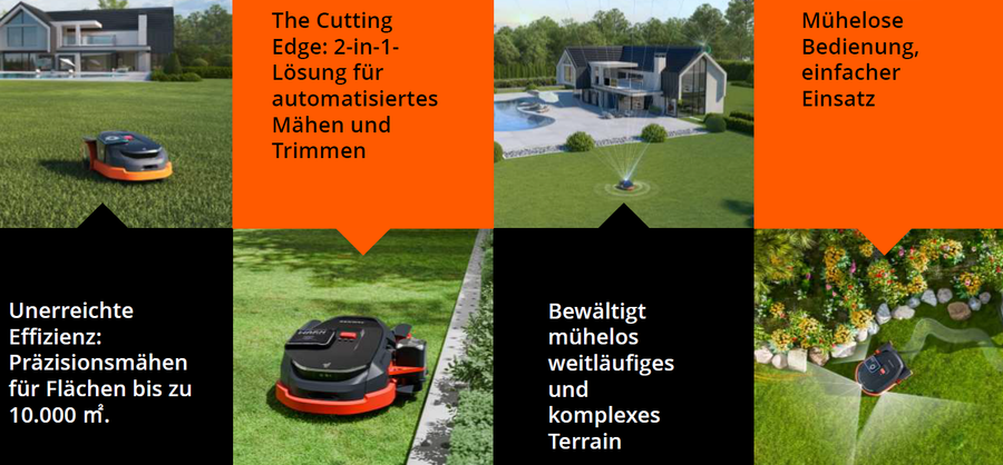 Segway Navimow X315E robot tondeuse premium sans câble périphérique