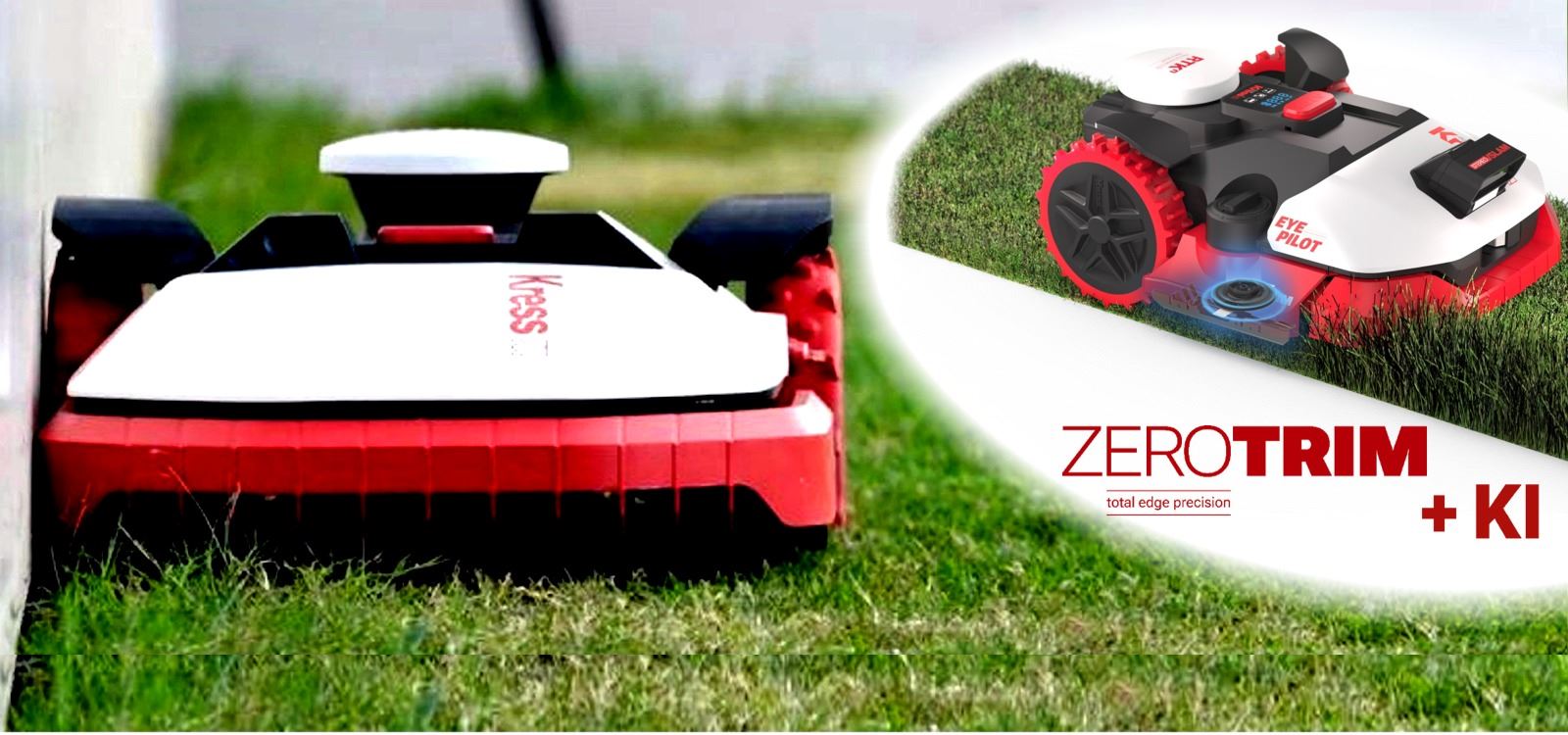 Kress ZeroTrim tonte au plus près des bordures